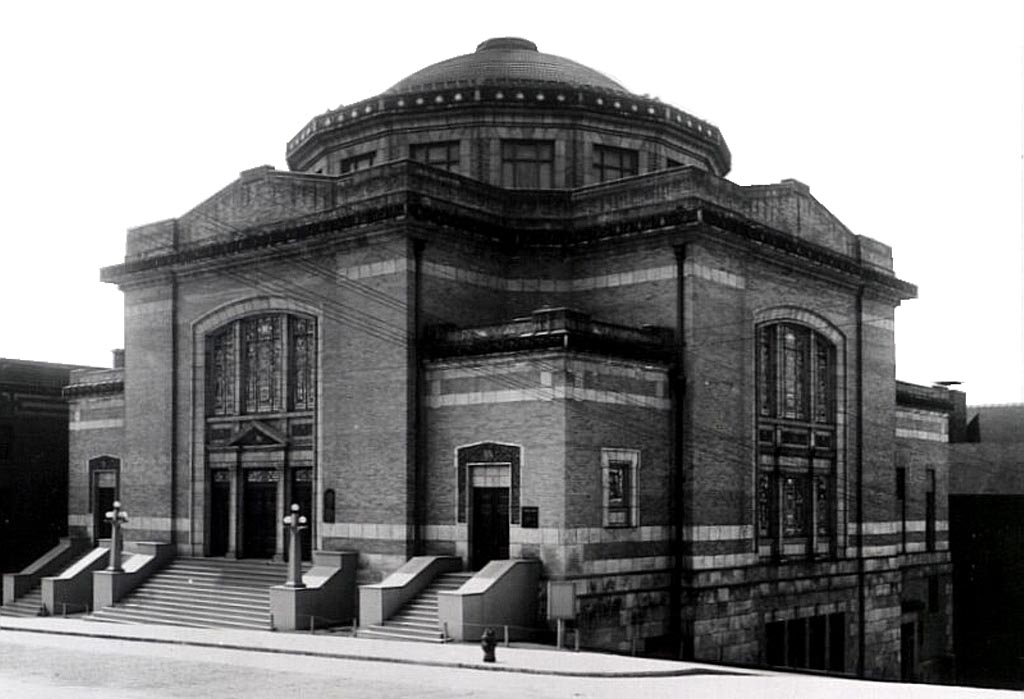 The Fifth and Marion First Methodist Episcopal Church building, dedicated in 1910