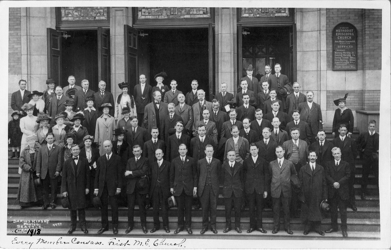 Group photo of the 1918 Every Member Visitation team