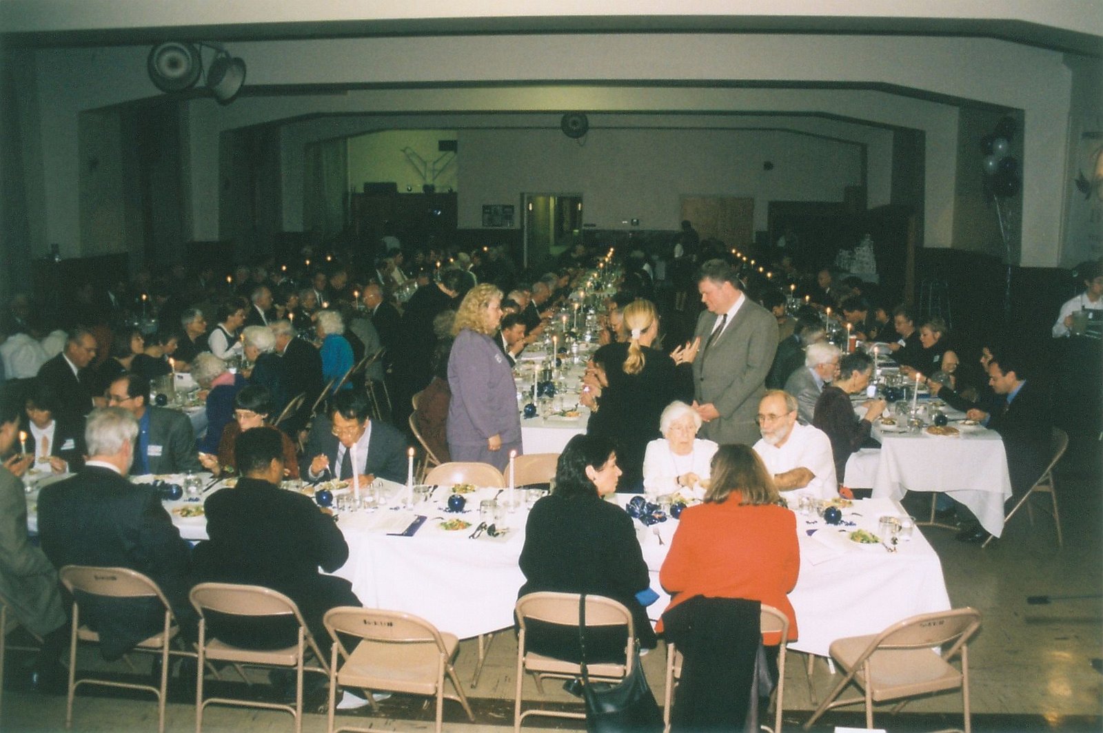 Mayor Greg Nickels arriving at the First Church 150th anniversary dinner
