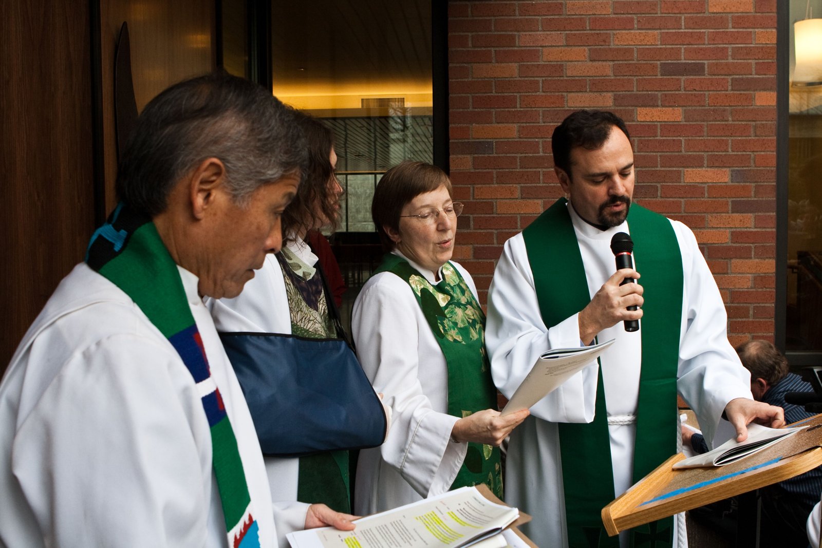 The first worship service in the new sanctuary at 180 Denny Way