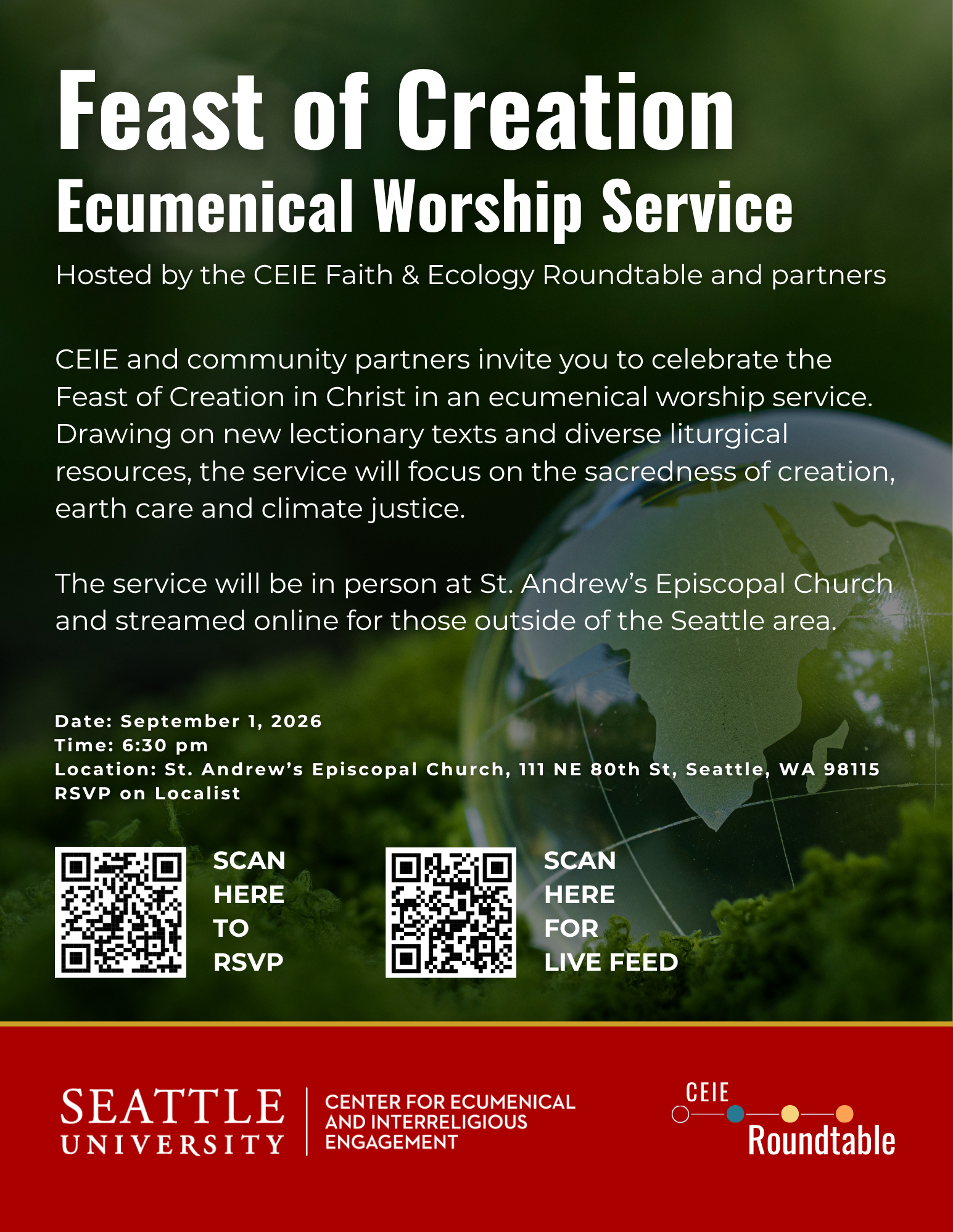 Feast of Creation in Christ: Ecumenical Worship Gathering